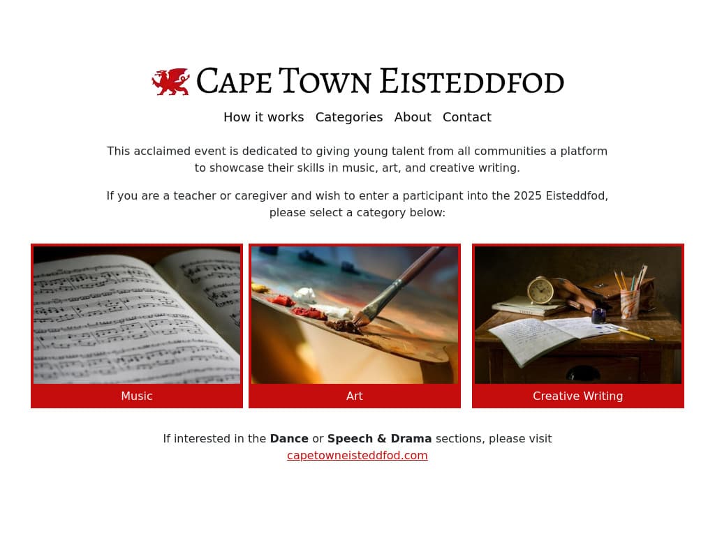 Cape Town Eisteddfod project